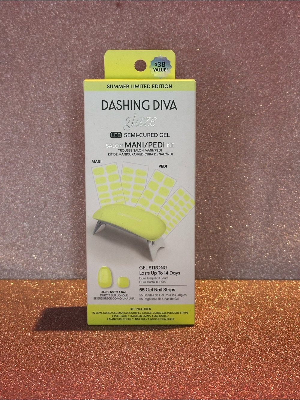 Dashing Diva Glaze “Limone” Mani / Pedi Set Semi-Cured Gel